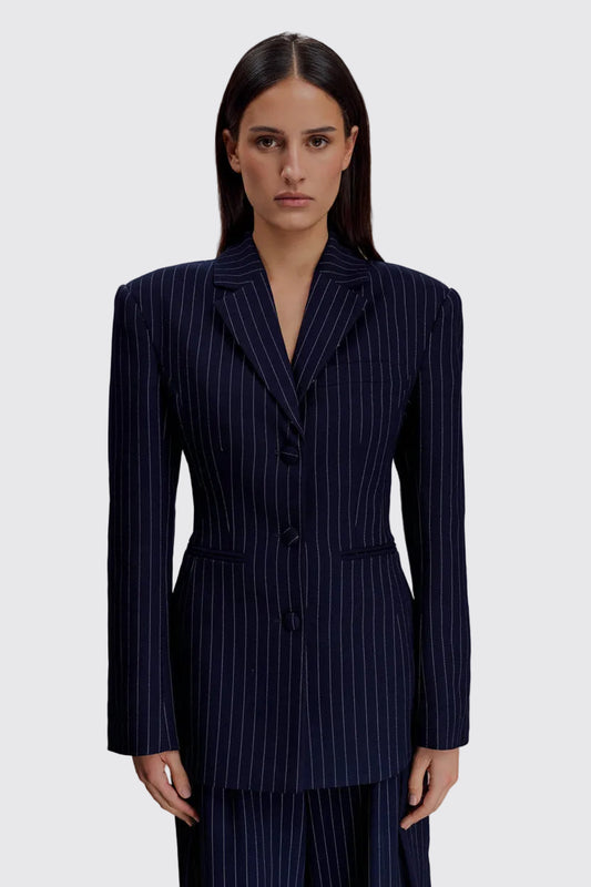Pinstripe Sculpt Blazer