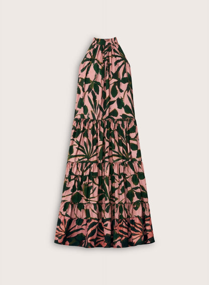 Vestido Maxi Palm Éclat Rosa