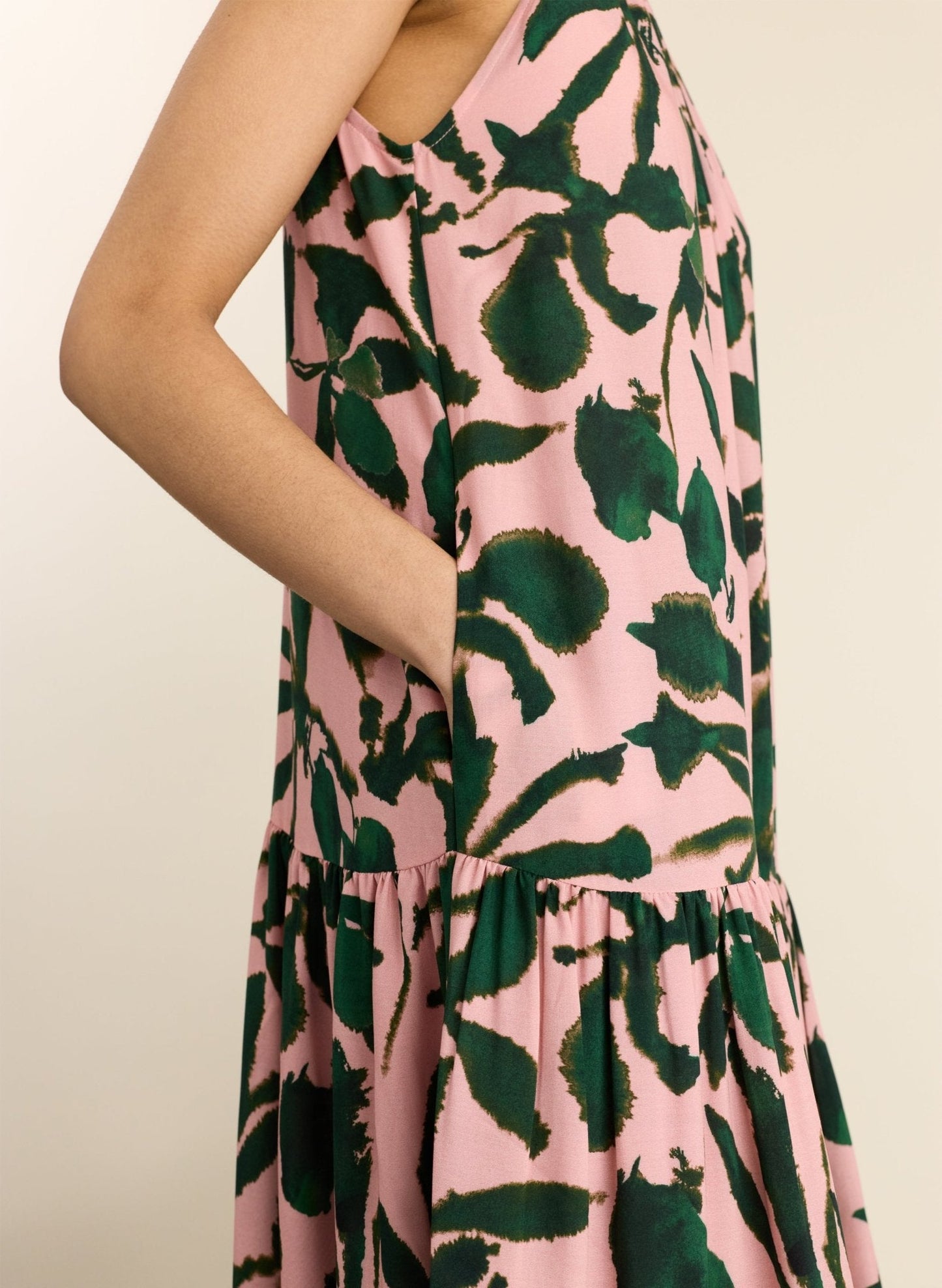 Vestido Maxi Palm Éclat Rosa